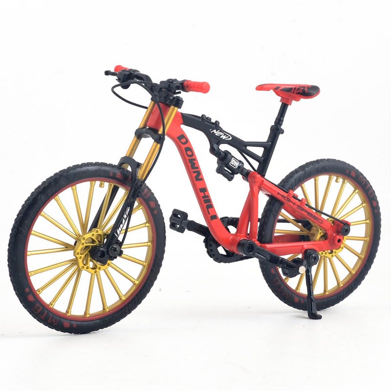 Ailejia Alloy Finger Bike Downhill Toy Mini Racing Dirt MTB Bike Ornament DH Bicycle Vehicles Model Dirt Bike Cake Topper Decoration Mini Scooter Toy Finger for Boy (S-Red) - Image 1